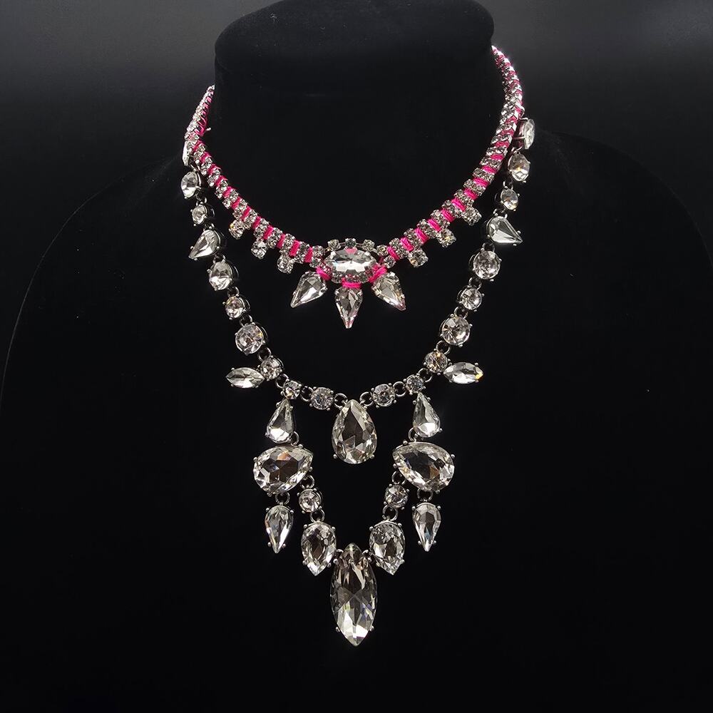 Stella and Dot Rhinestone Statement Necklace In Box